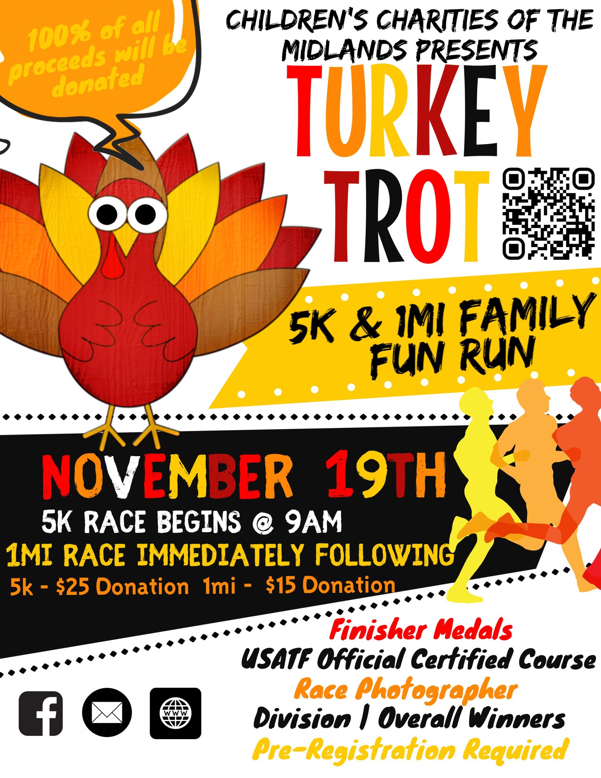 Children's Charities of the Midlands Turkey Trot 5K & 1 mile run!