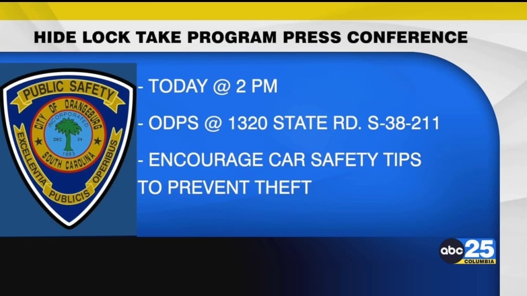 Orangeburg Department Of Public Safety Introduces Car Safety Program