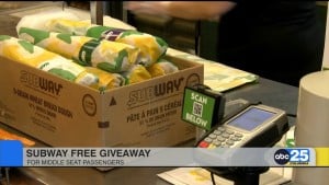 Subway Free Giveaway