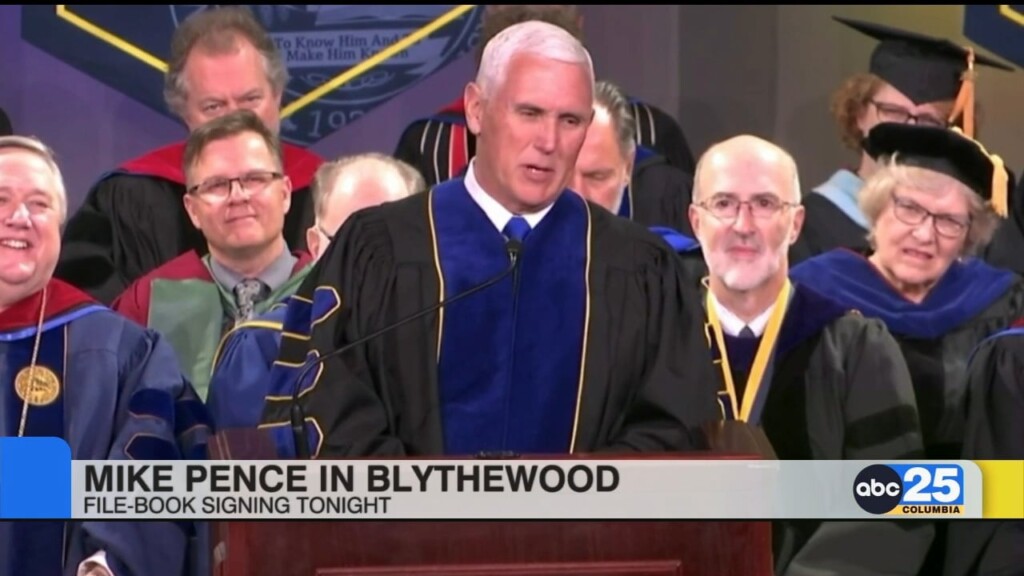 Pence Visiting Blythewood For Book Signing Tonight