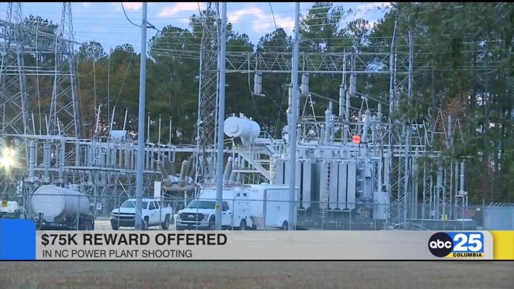 $75,000 Reward Offered In Nc Power Plant Shooting