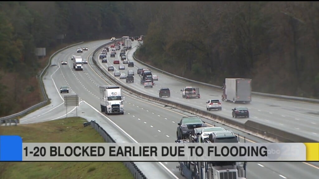 I 20 Blocked Due To Earlier Flooding