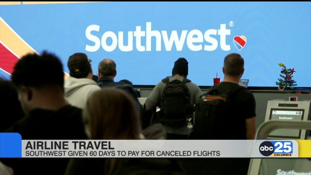 Airline Travel Southwest Given 60 Days To Pay For Canceled Flights