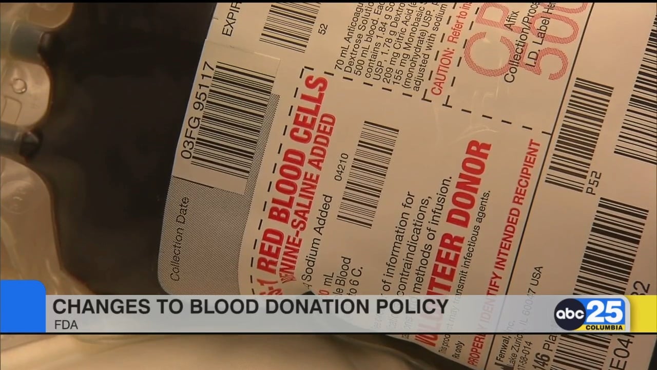 FDA Blood donation policy to undergo changes ABC Columbia