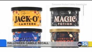 Halloween Candle Recall Over Cracking Glass