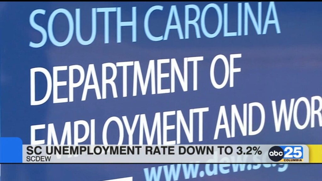 Scdew Sc Unemployment Rate Down To 32 Abc Columbia 4495