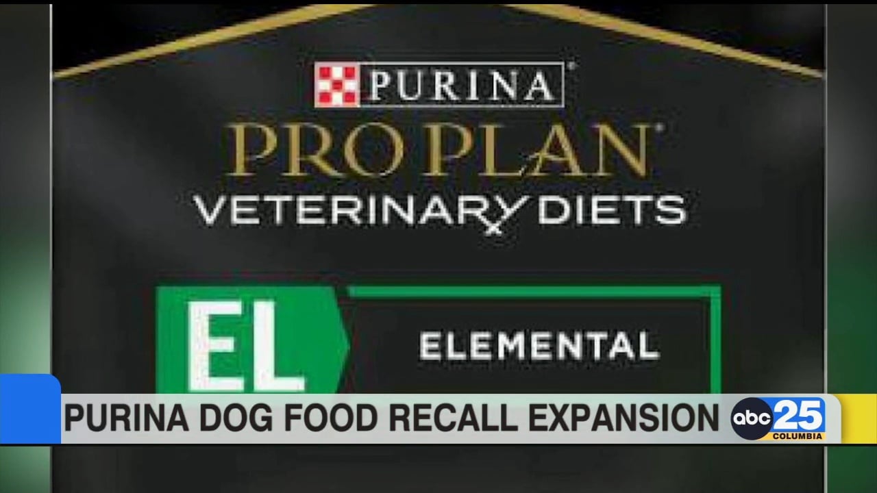 Purina EL Elemental prescription dog food recall expanded ABC Columbia