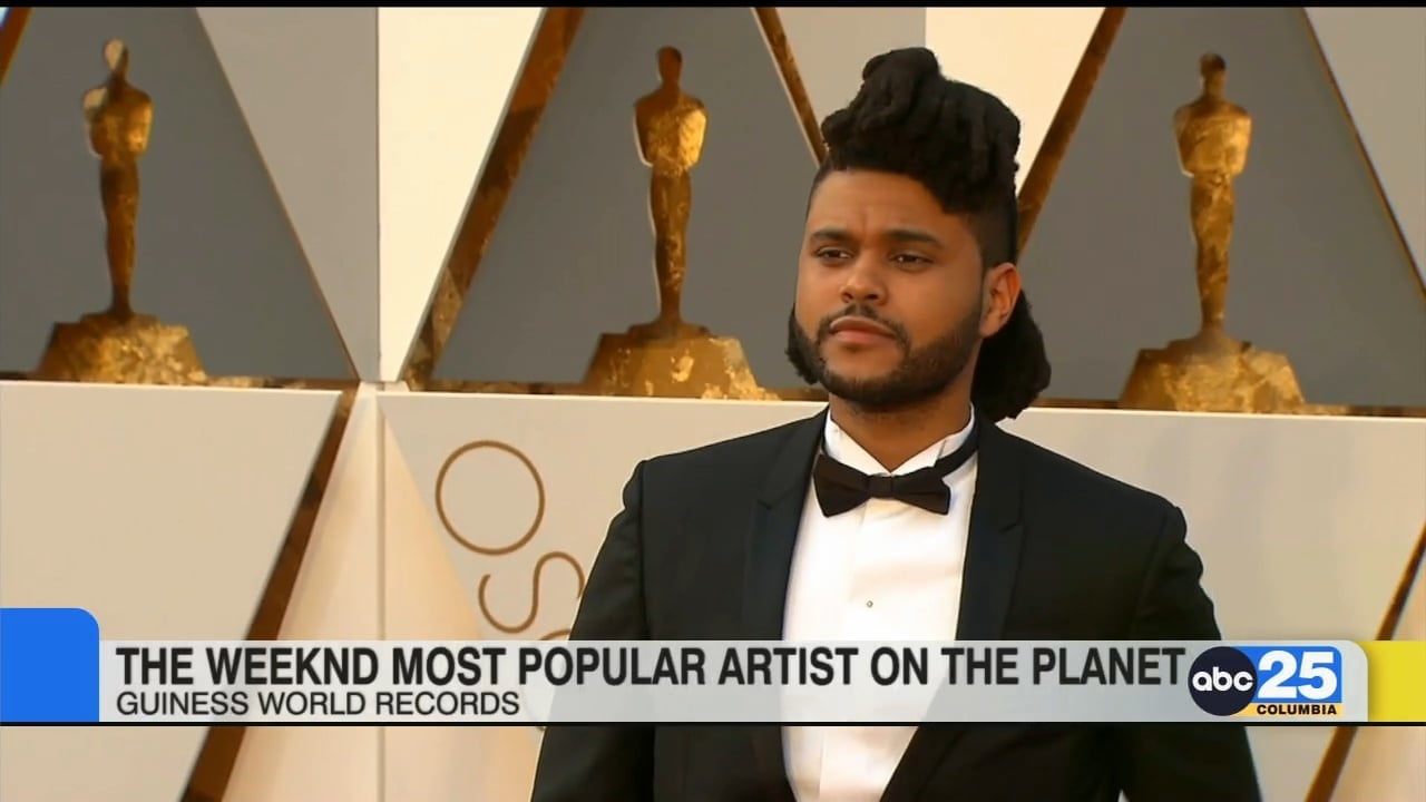 Guinness World Records The Weeknd the most popular artist in the