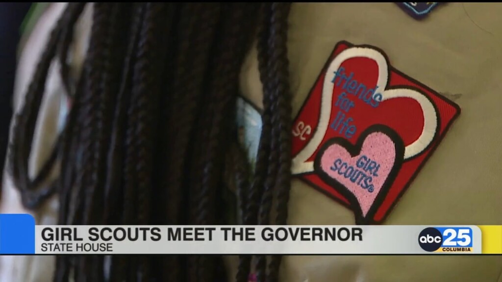 Girl Scouts Meet Governor Mcmaster At State House