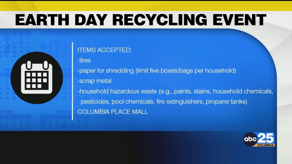 Recycle Drop Off Event At Columbia Place Mall
