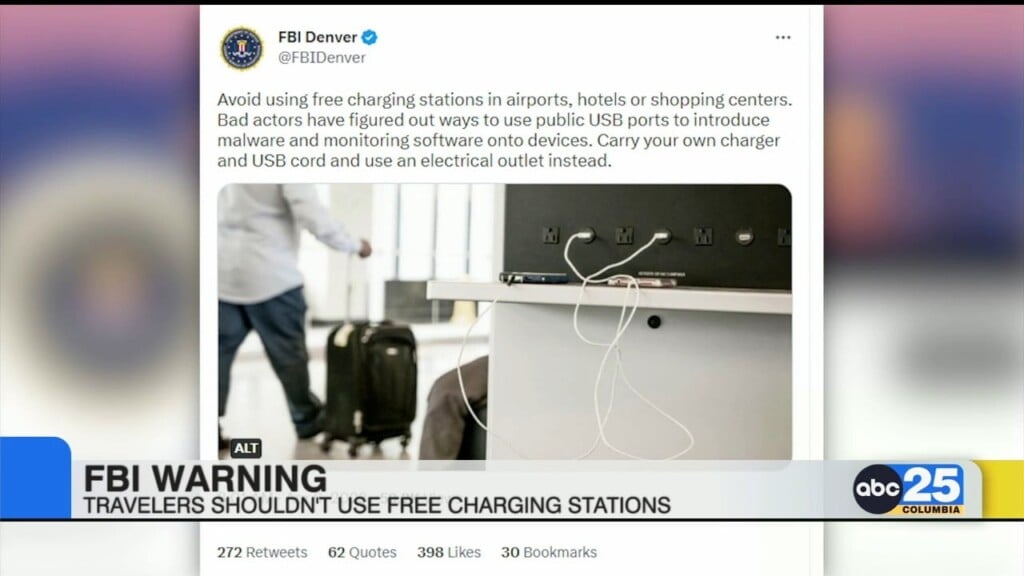 Fbi Warning Travelers Not To Use Free Charging Stations
