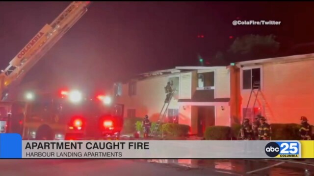 Apartment caught fire harbor landing apartments - ABC Columbia