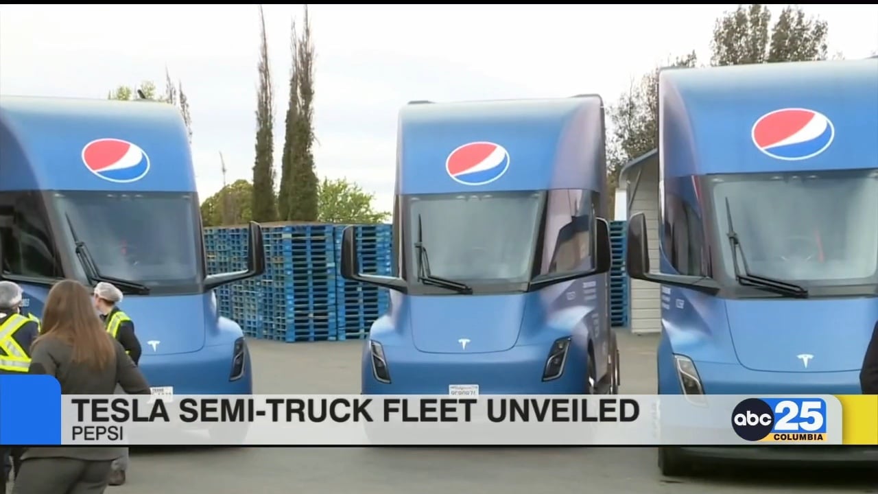 Pepsi unveils Tesla semi-truck fleet - ABC Columbia