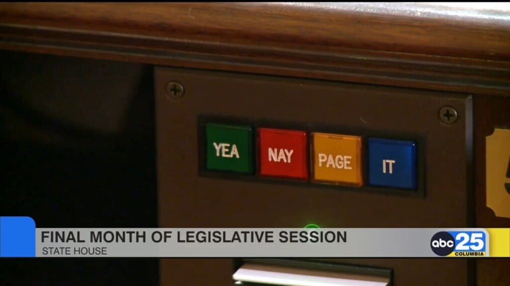 S.c. Lawmakers Debate Several Bills In Final Month Of Legislative Session