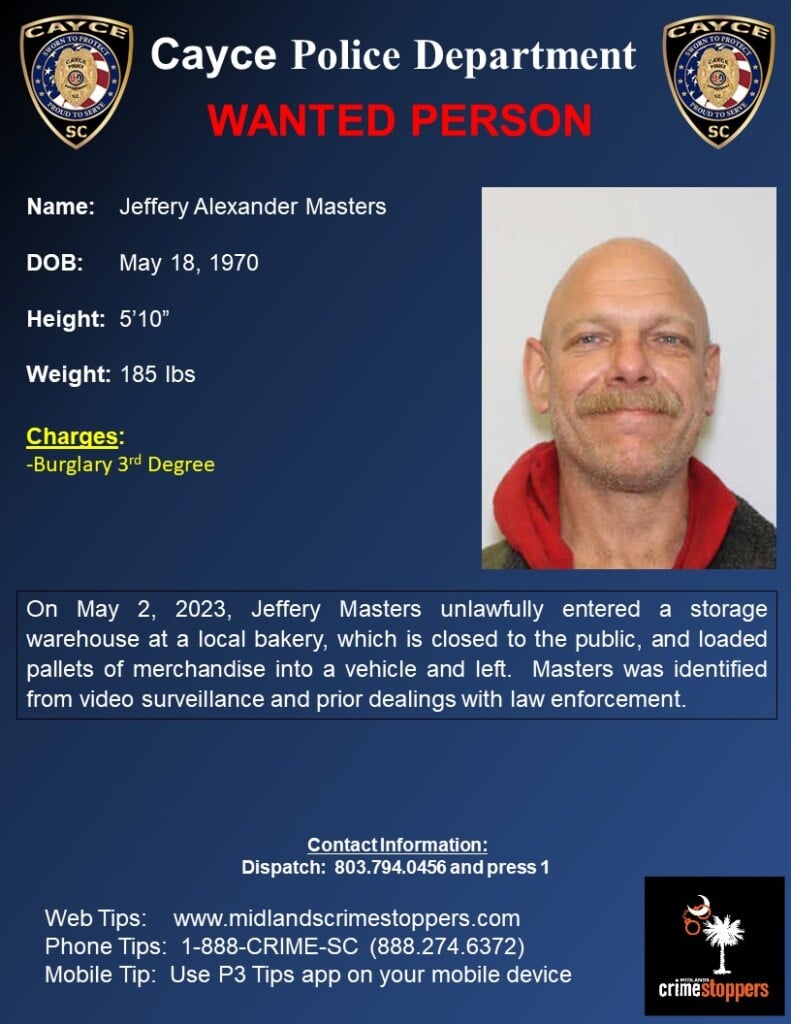 Cayce Wanted Person