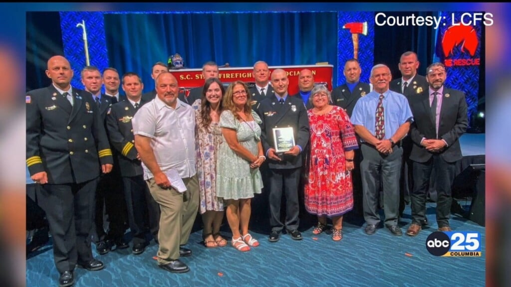 Lexington County Firefighter Receives Jeffrey Vaden Chavis Medal Of Valor