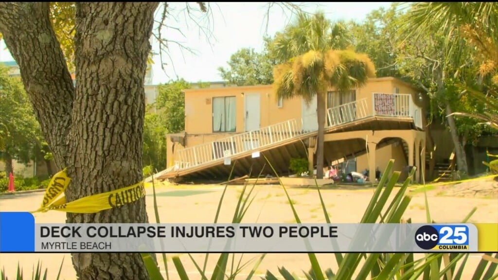 Deck Collapse Injures Two People In Myrtle Beach