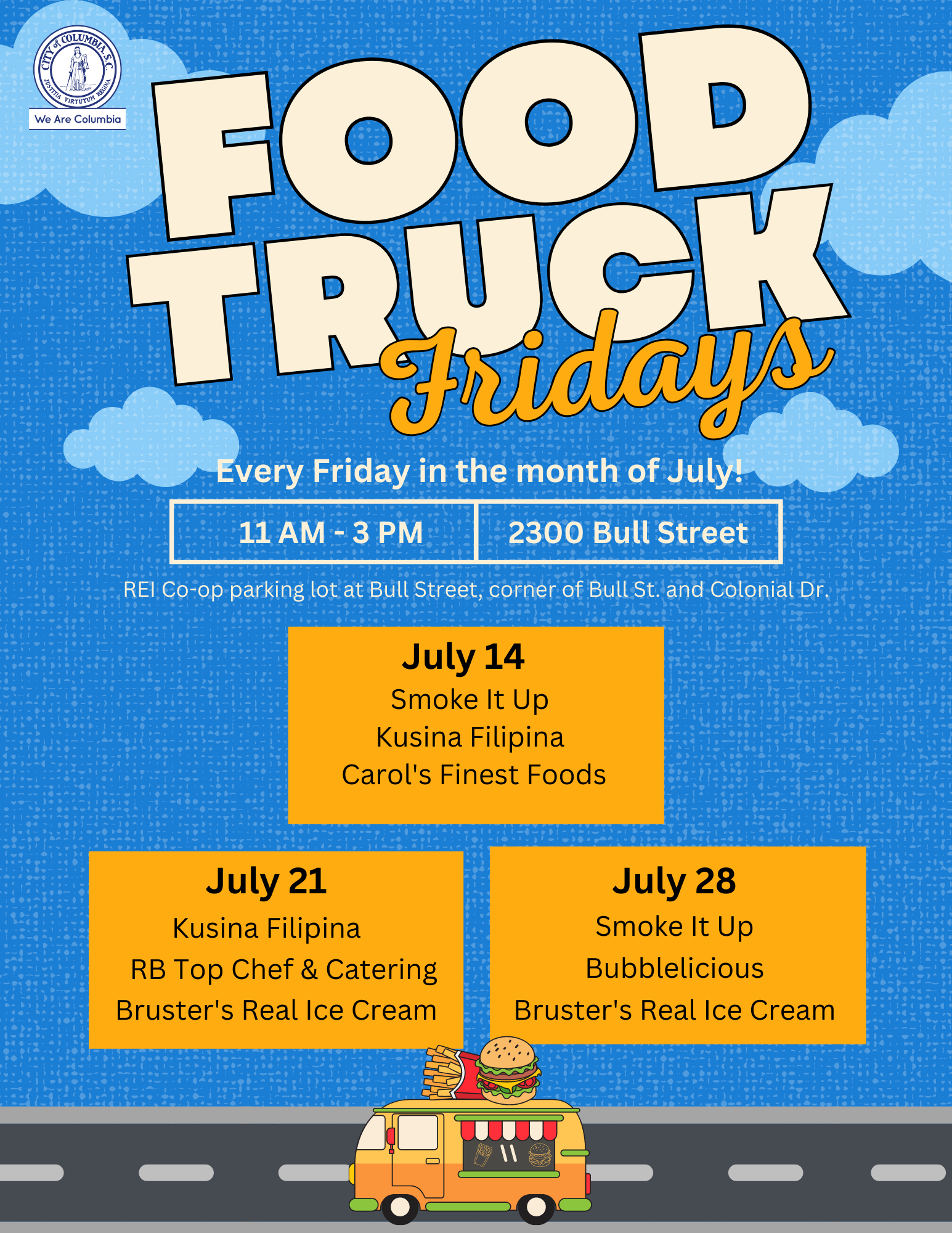 Friday In July Food Truck Fridays returns with new vendors in July! - ABC Columbia