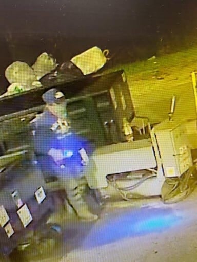 Suspect stealing fuel Neeses Camp Road