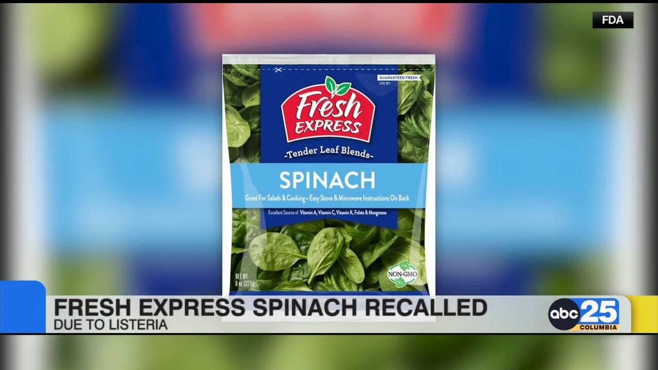 Fresh Express recall two spinach products due to possible listeria