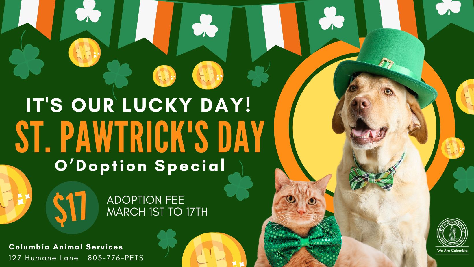 st patricks day pet events 2025