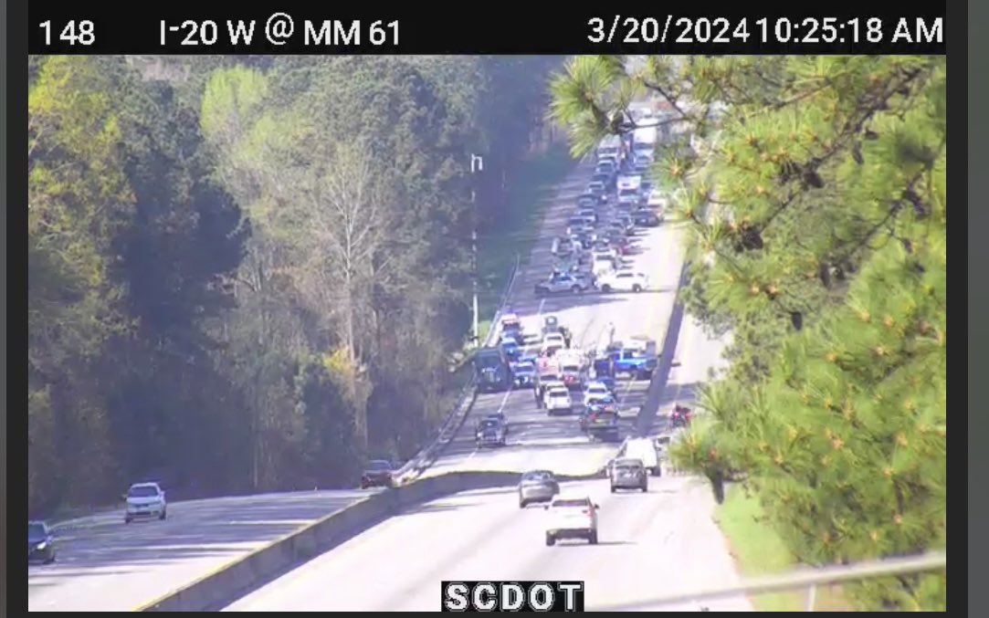 TRAFFIC ALERT All lanes on I20 eastbound back open after morning