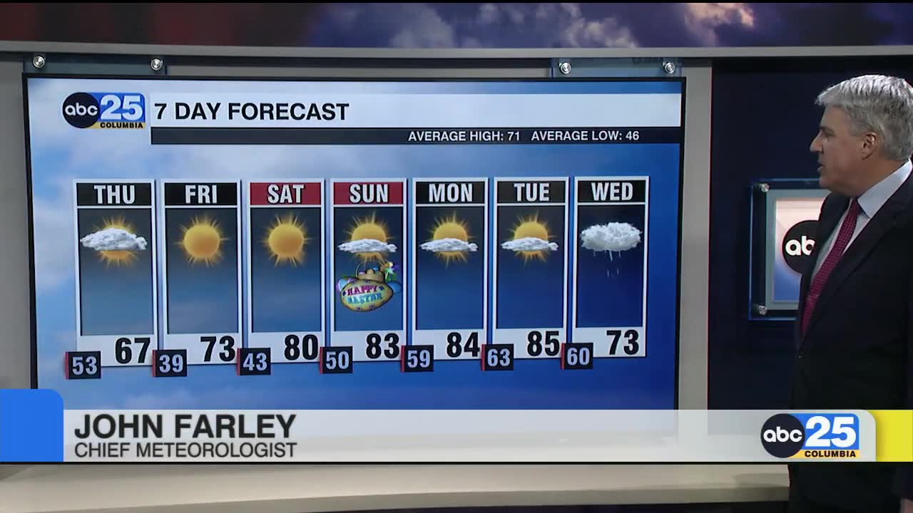 7 day forecast March 27, 2024 ABC Columbia