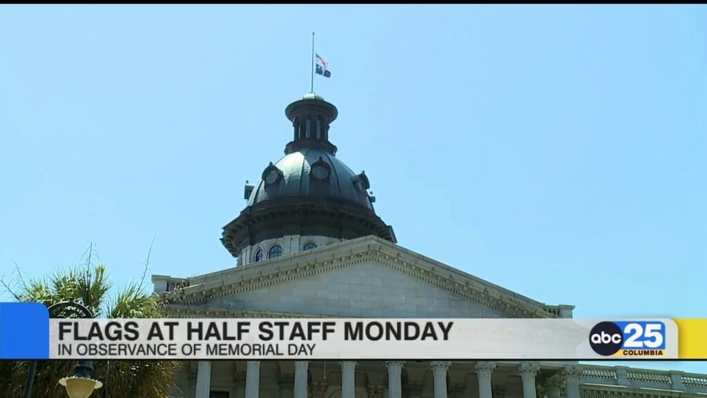 Flags At Half Staff On Memorial Day