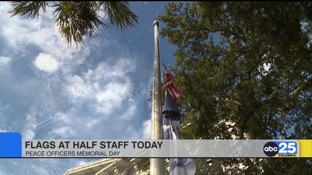 Flags At Half Staff For Peace Officers Memorial Day