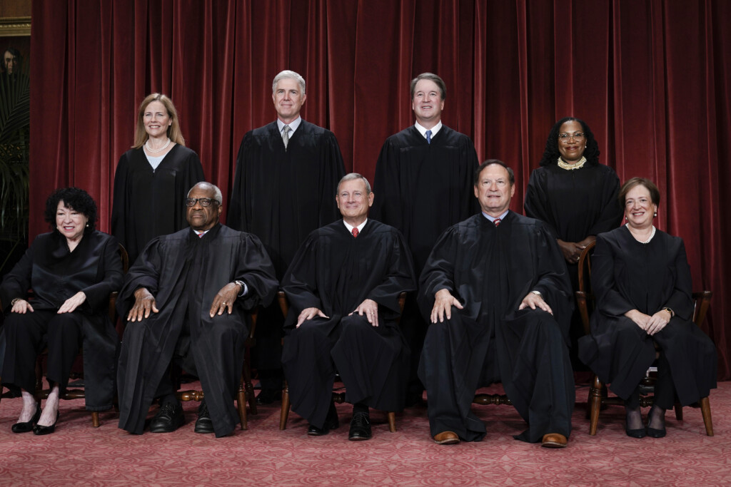 Clarence Thomas Sonia Sotomayor John Roberts Samuel Alito Elena Kagan Amy Coney Barrett Neil Gorsuch Brett Kavanaugh Ketanji Brown Jackson