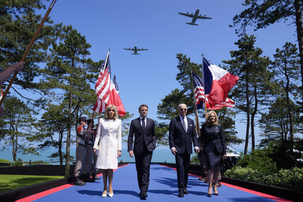 Joe Biden Jill Biden Emmanuel Macron Brigitte Macron