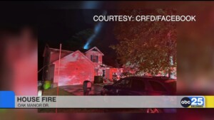 Firefighters Battle Fire At Oak Manor Drive Home