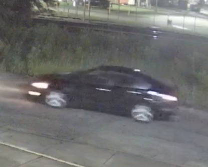 black car involved in hit-and-run