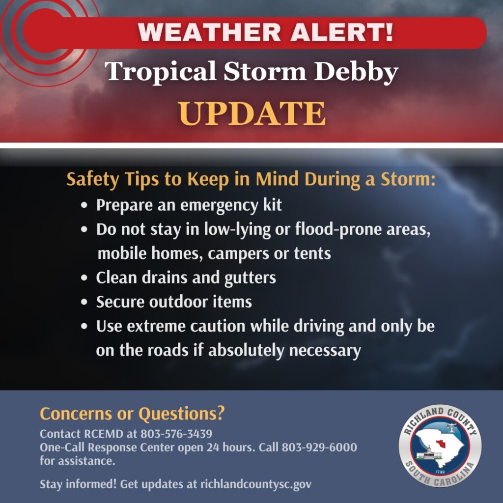 Debby Graphic Richland County 2024