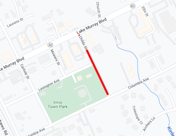Childs Street (Irmo) closure