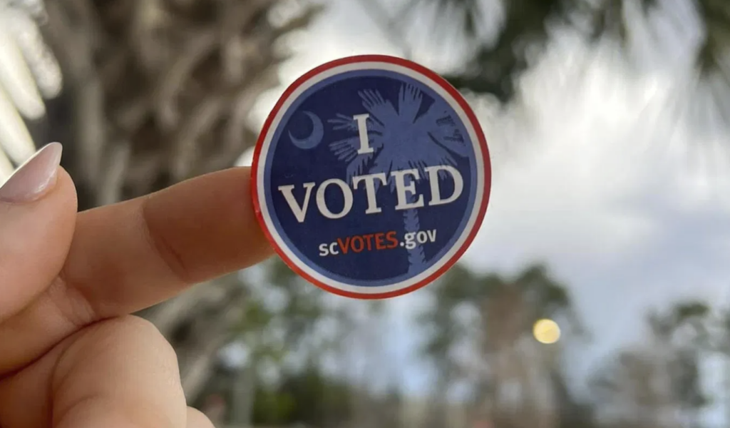 'I Voted' Sticker Voting