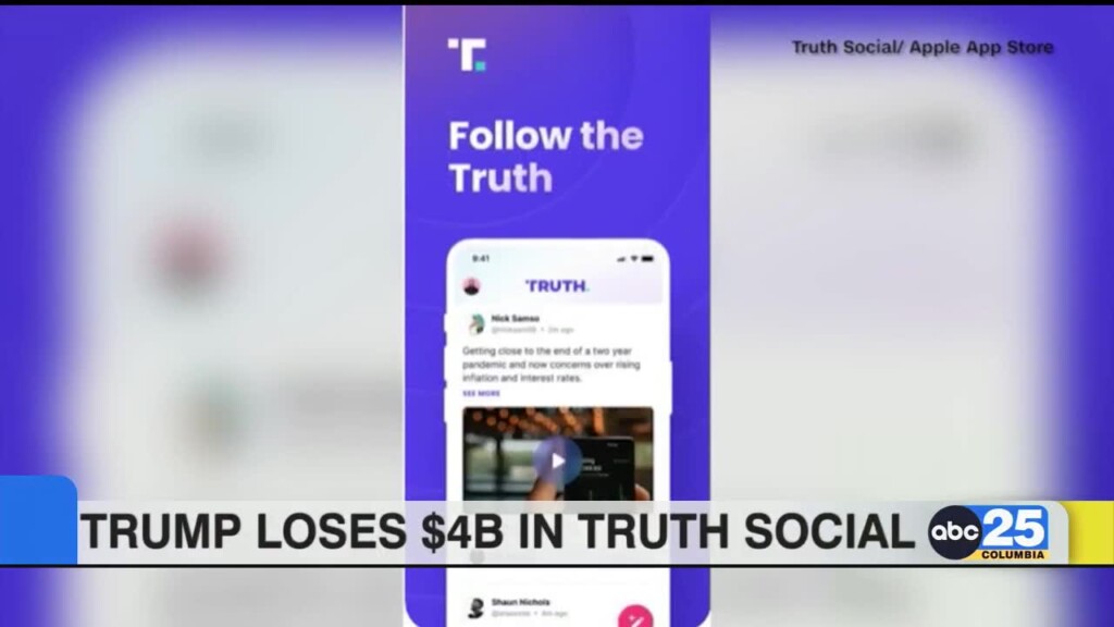 Trump Loses $4 Billion In Truth Social