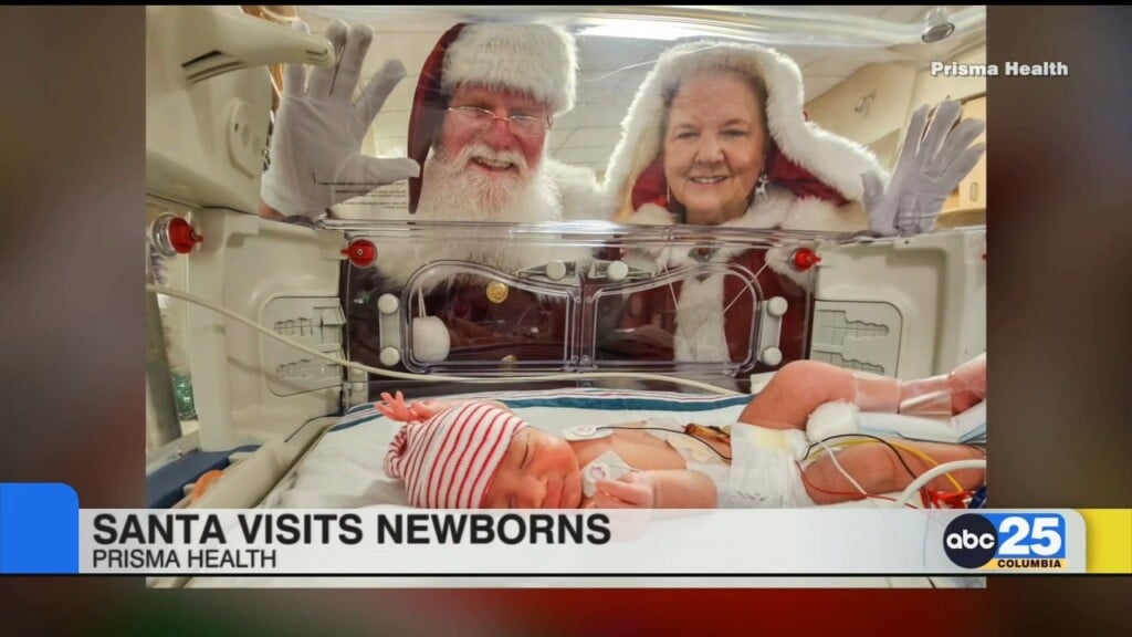 Santa Visits Newborns At Prisma Health