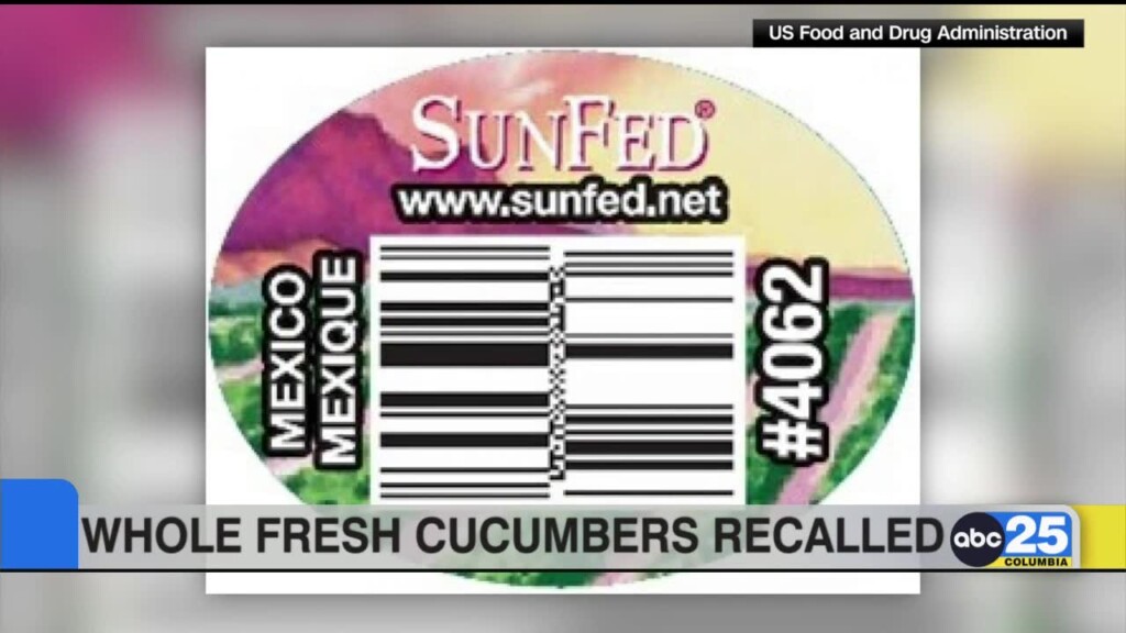 Whole Fresh Cucumbers Recalled