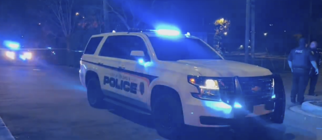 Gervais Street shooting- police lights/car