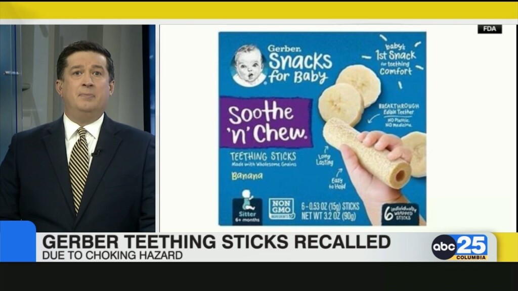 Gerber Teething Sticks Recalled Due To Choking Hazard
