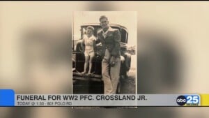 Funeral For Ww2 Pfc. Crossland Jr.