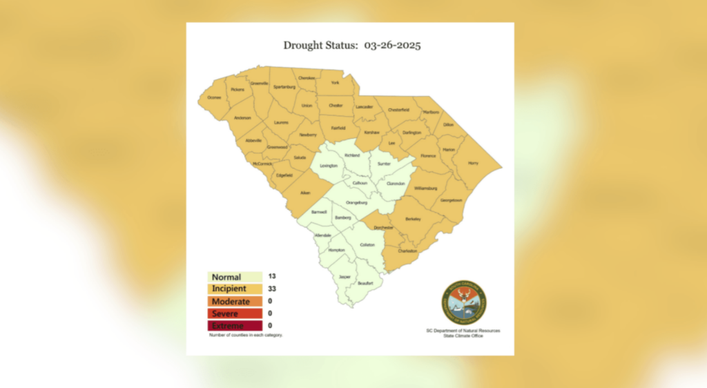 SCDNR Drought Status Map