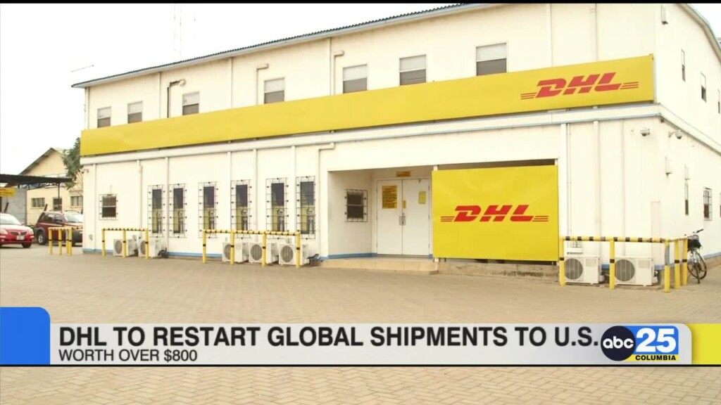 Dhl To Restart Global Shipments To U.s.