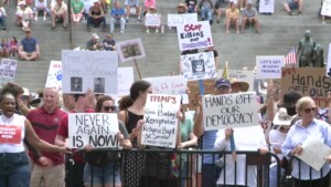 Hundreds Attend "hands Off!" Anti Trump And Musk Protest At Sc Statehouse, As Similar Rallies Take Place Across U.s.