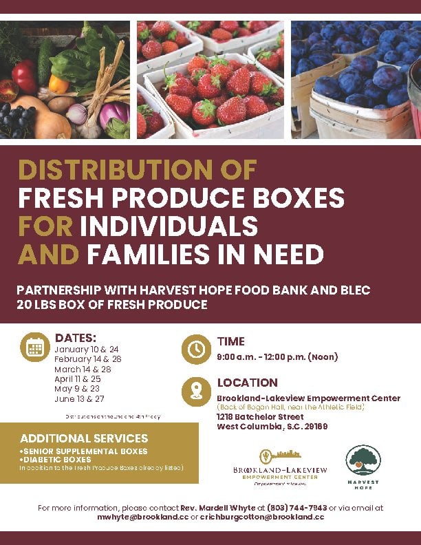 Brookland Lakeview Empowerment Center Giving Produce