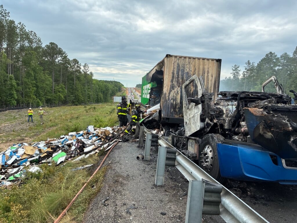 Westbound Lanes Reopened After Tractor Trailer Fire Extinguished 3
