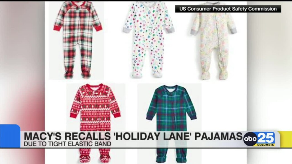 Macy's Recalls 'holiday Lane' Pajamas