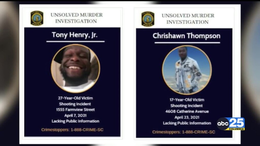 Columbia Police Department Continuing To Work To Solve Two 2021 Shootings