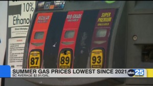 Summer Gas Prices Lowest Since 2021
